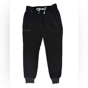 Figs Technical Collection Zamora Jogger Scrub Pants Mid Rise Black Womens Size S